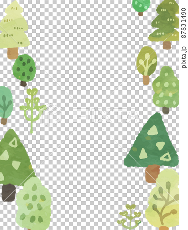 Watercolor style plant forest landscape frame Watercolor style plant forest landscape frame 87831490