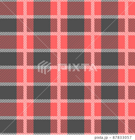 Pink and grey Scotland textile seamless pattern. Fabric texture check tartan plaid. Abstract geometric background for cloth, card, fabric. Monochrome graphic repeating design. Modern squared ornament Pink and grey Scotland textile seamless pattern. Fabric texture check tartan plaid. Abstract geometric background for cloth, card, fabric. Monochrome graphic repeating design. Modern squared ornament 87833057