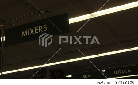 Blur Background Inside Beer, Liquor and Wine Store 87833100