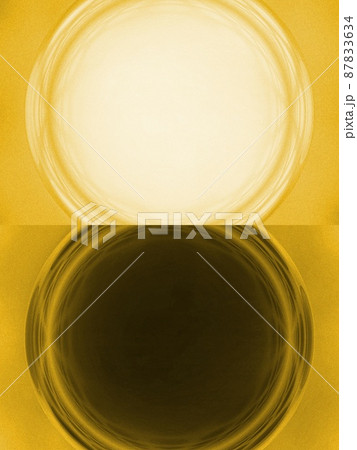円　丸　球　曲線　黄　金　ゴールド　gold　素材　背景　セット 87833634
