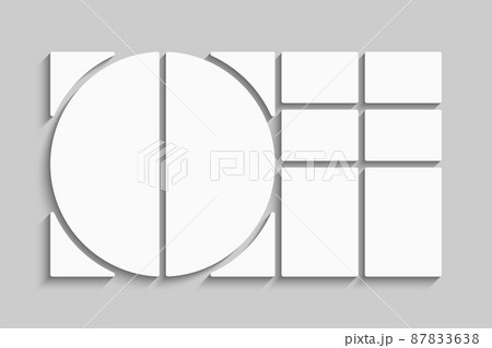 Template collage of eight frames, images, photo 87833638