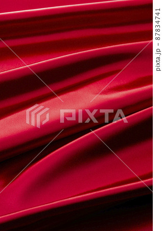 赤いサテンの背景素材 87834741