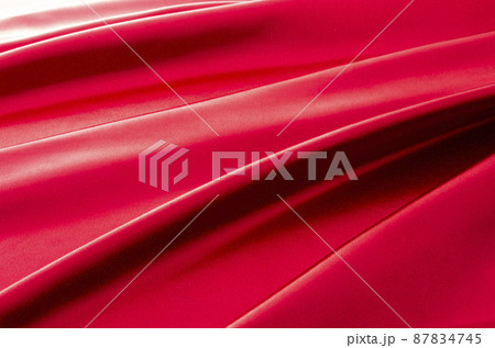 赤いサテンの背景素材 赤いサテンの背景素材 87834745