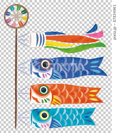 May Children's Day carp streamer illustration 87834961