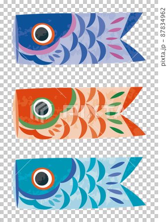 五月兒童節鯉魚流光插畫 87834962