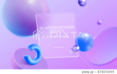 Geometric glassmorphism template 87835044