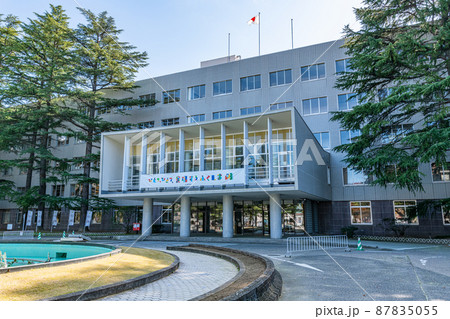 福島県福島市 晴天の福島県庁 福島県福島市 晴天の福島県庁 87835055