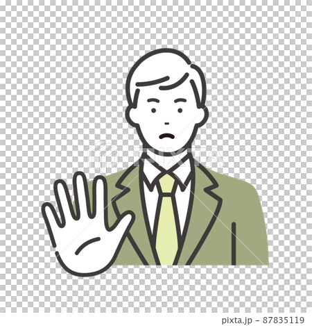 若いビジネスマン NGサイン 若いビジネスマン NGサイン 87835119