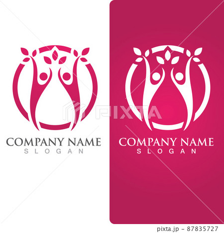 Adoption family care logo, network and social icon Adoption family care logo, network and social icon 87835727