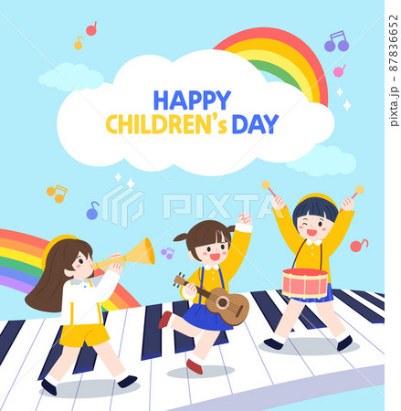子供 子供の日 鍵盤 87836652
