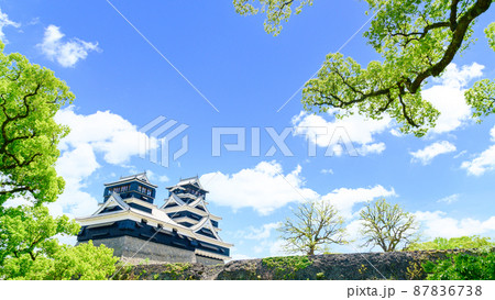 熊本城「復興再建完了後」2021年(春)新緑風景Kumamoto Castle 87836738
