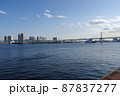 晴海客船ターミナルからの眺望・台場とレインボーブリッジ 晴海客船ターミナルからの眺望・台場とレインボーブリッジ 87837277