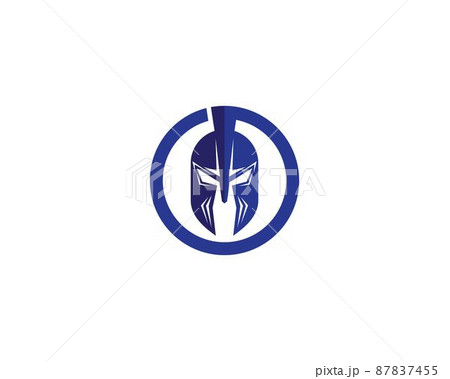 Spartan helmet vector icon Spartan helmet vector icon 87837455
