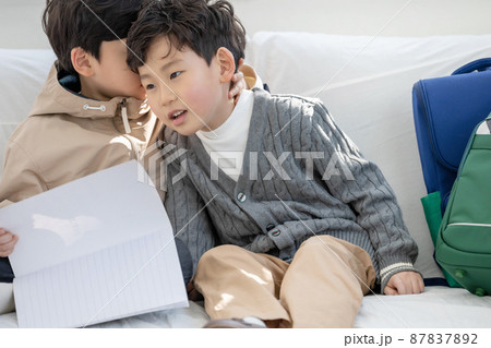 子供 男の子 兄弟 87837892