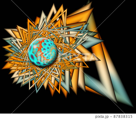 Computer generated abstract colorful fractal artwork 87838315