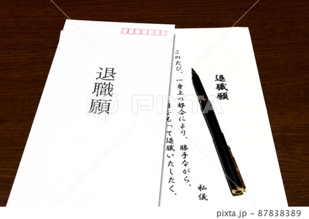 退職願 退職願 87838389