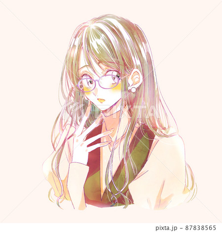 眼鏡をかけた小動物系女子　春 87838565