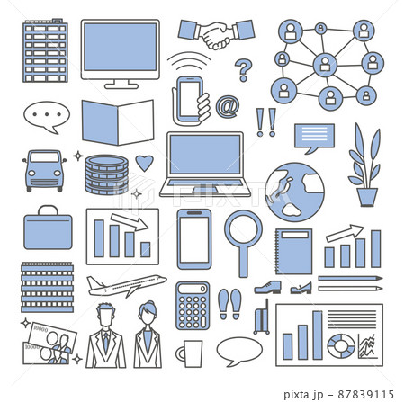 ビジネス　アイコン　イラスト　セット 87839115