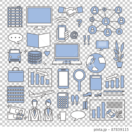 ビジネス　アイコン　イラスト　セット 87839115