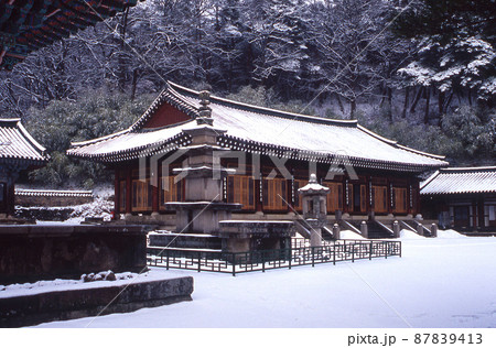 韓国 風景 積雪 87839413