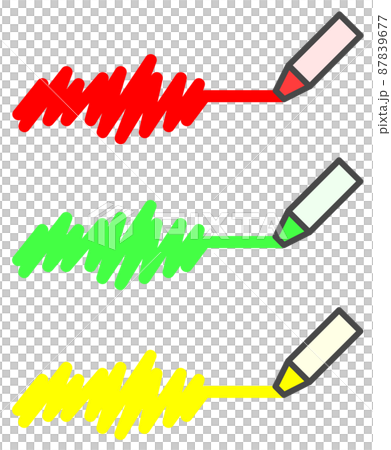 クレヨンで描いたカラフルな線のイラスト クレヨンで描いたカラフルな線のイラスト 87839677