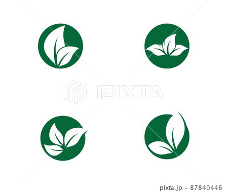 Leaf symbol vector icon Leaf symbol vector icon 87840446