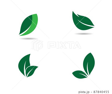 Leaf symbol vector icon 87840455