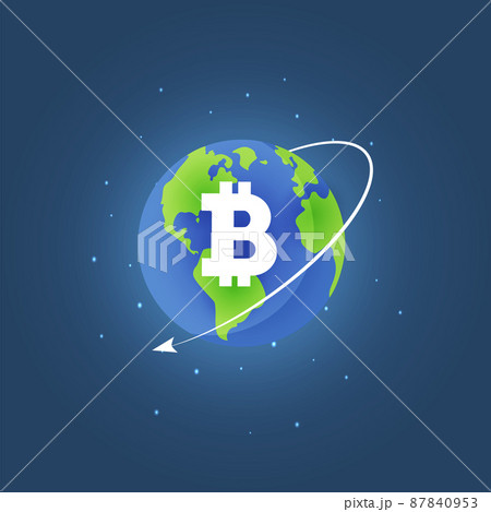 digital bitcoin crypto currency background. 87840953