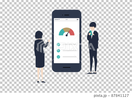 Let's improve the display speed of smartphones and mobile sites! Illustration material 87841127