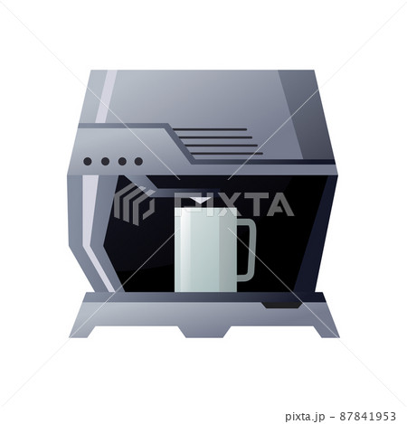 Coffee maker machine icon. Kitchen accessorie for making a drink. Isolated electronic equipment Coffee maker machine icon. Kitchen accessorie for making a drink. Isolated electronic equipment 87841953