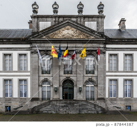 Tournai Doornik, Walloon Region - Belgium - Neo classical facade and entrance of the Saint Martin abbey Tournai Doornik, Walloon Region - Belgium - Neo classical facade and entrance of the Saint Martin abbey 87844387