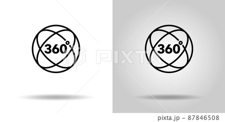 360度のバーチャルリアリティのアイコンセット 87846508