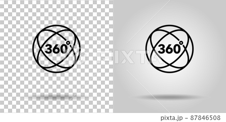 360度のバーチャルリアリティのアイコンセット 87846508