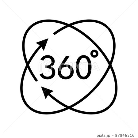 360度のバーチャルリアリティのアイコン 87846516
