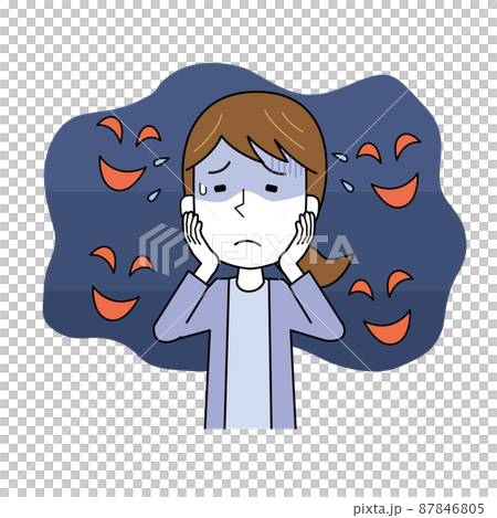 A woman seen with curiosity A woman seen with curiosity 87846805