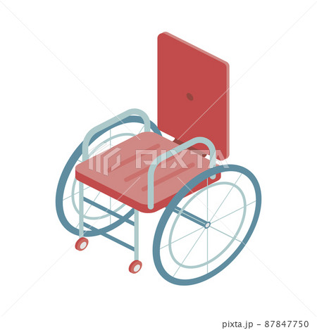 Ambulance Wheelchair Isometric Composition 87847750