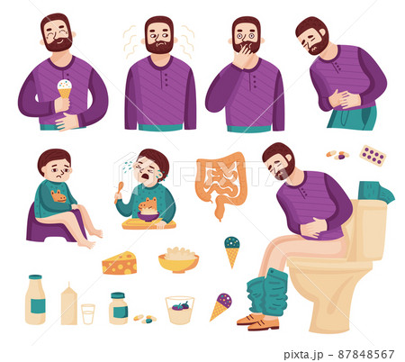 Food Lactose Intolerance Set 87848567
