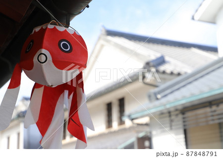 金魚ちょうちんと白壁の町並み！柳井市 山口県観光　 87848791
