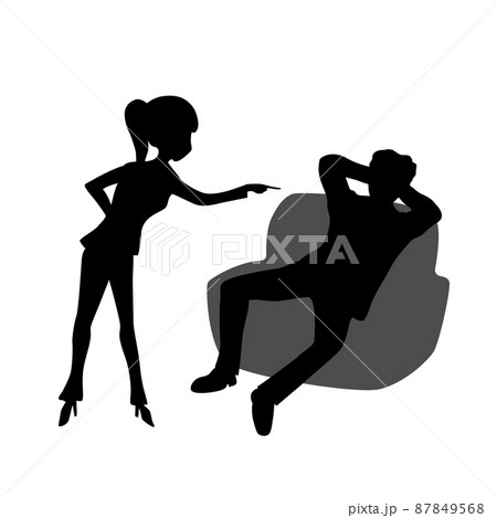 口論する男女 87849568