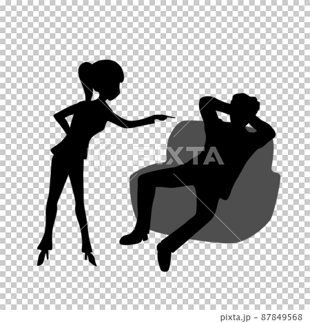 口論する男女 87849568