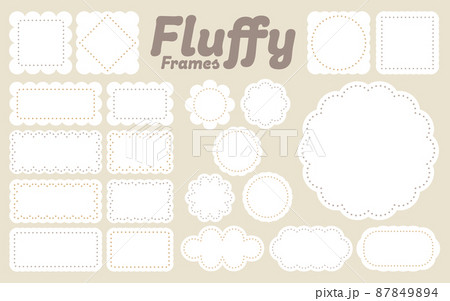 ふわふわ・もこもこ・柔らかそうなフレームセット／白 87849894