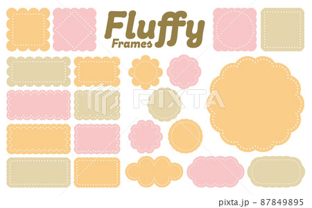 ふわふわ・もこもこ・柔らかそうなフレームセット／ウォームカラー 87849895