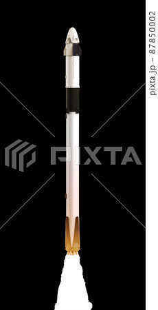 Space Shuttle isolated on black background with clipping path. Elements of this image furnished by NASA. 87850002