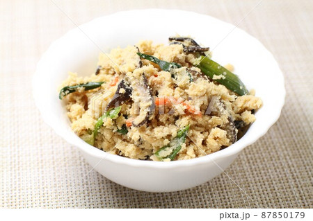 おから料理、炒り煮 87850179