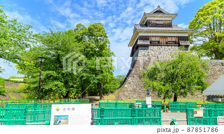 熊本城(城内新緑風景)「復興再建完了後」2021年(春)新緑風景Kumamoto Castle 87851786