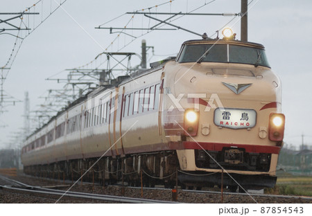 北陸本線　美川－加賀笠間　JR西日本　485系　さよなら雷鳥編成（京都） 87854543