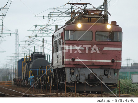 北陸本線　美川－加賀笠間　JR貨物　EF81-124（富山） 87854546