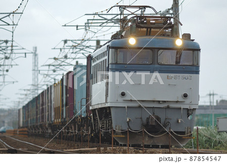 北陸本線　美川－加賀笠間　JR貨物　EF81-503（富山） 87854547