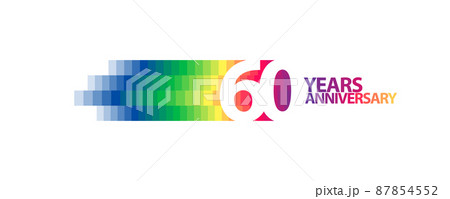 60 years anniversary vector logo, icon. Graphic design element 60 years anniversary vector logo, icon. Graphic design element 87854552