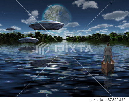 Spacecrafts in Water World 87855832